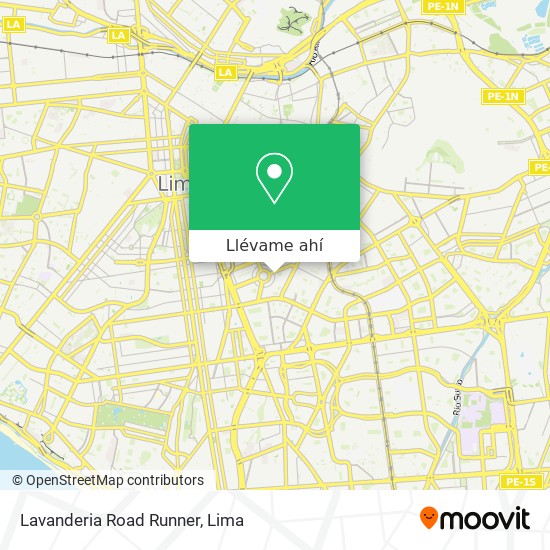 Mapa de Lavanderia Road Runner