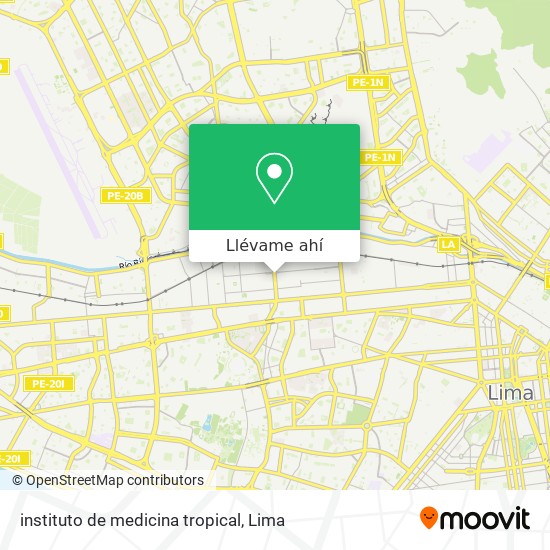 Mapa de instituto de medicina tropical