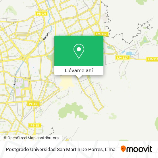 Mapa de Postgrado Universidad San Martin De Porres
