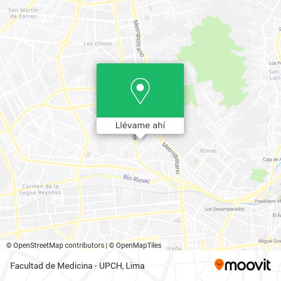 Mapa de Facultad de Medicina - UPCH