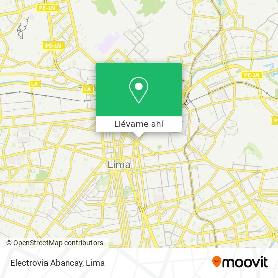 Mapa de Electrovia Abancay