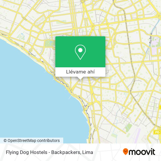 Mapa de Flying Dog Hostels - Backpackers