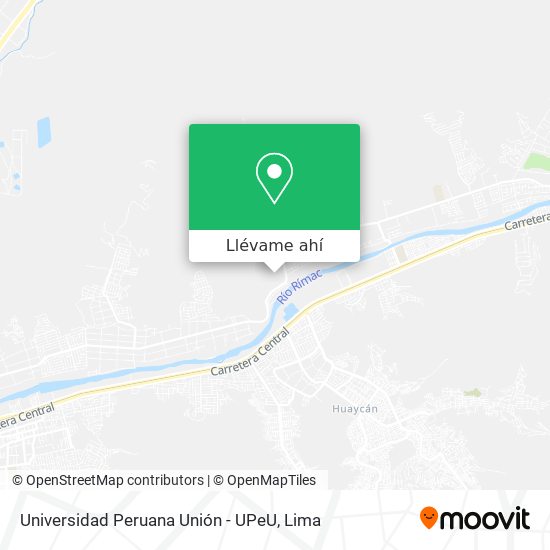 Mapa de Universidad Peruana Unión - UPeU