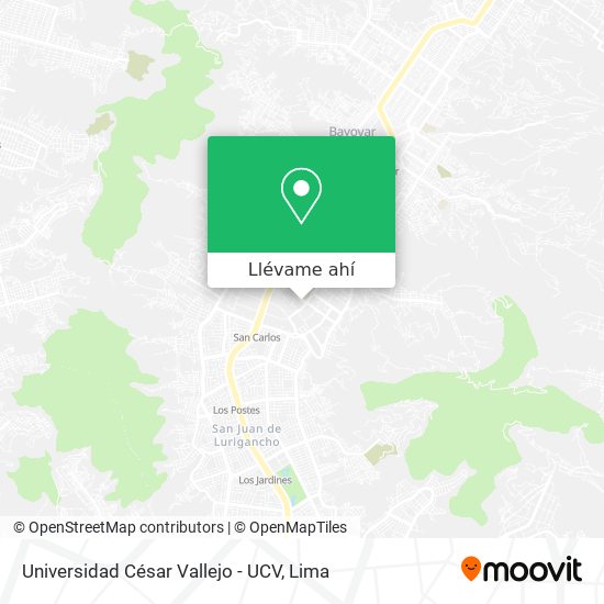 Mapa de Universidad César Vallejo - UCV