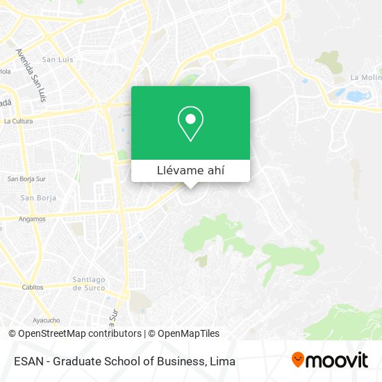 Mapa de ESAN - Graduate School of Business