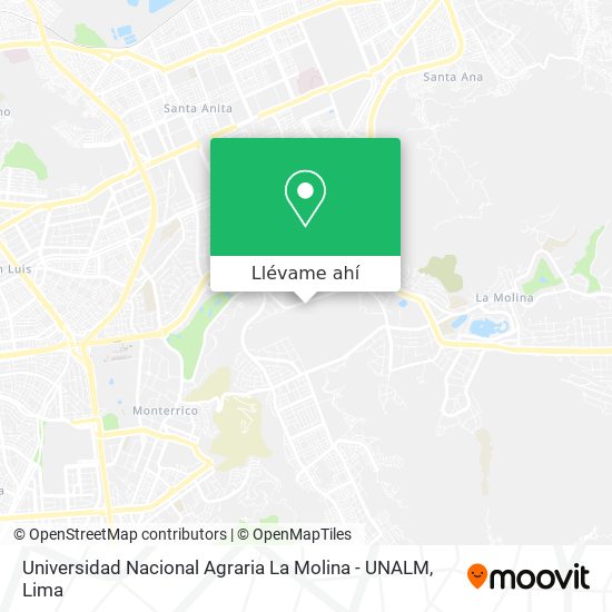 Mapa de Universidad Nacional Agraria La Molina - UNALM