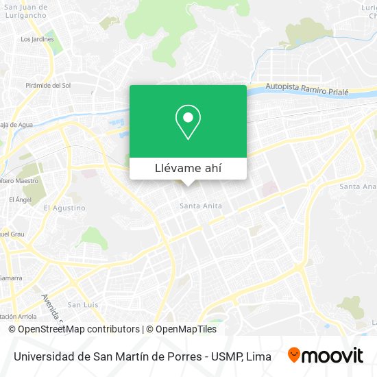 Mapa de Universidad de San Martín de Porres - USMP