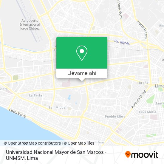 Mapa de Universidad Nacional Mayor de San Marcos - UNMSM