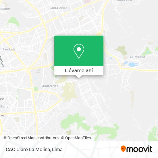Mapa de CAC Claro La Molina