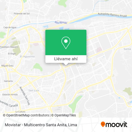Mapa de Movistar - Multicentro Santa Anita