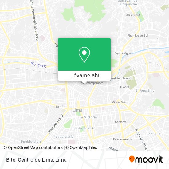 Mapa de Bitel Centro de Lima