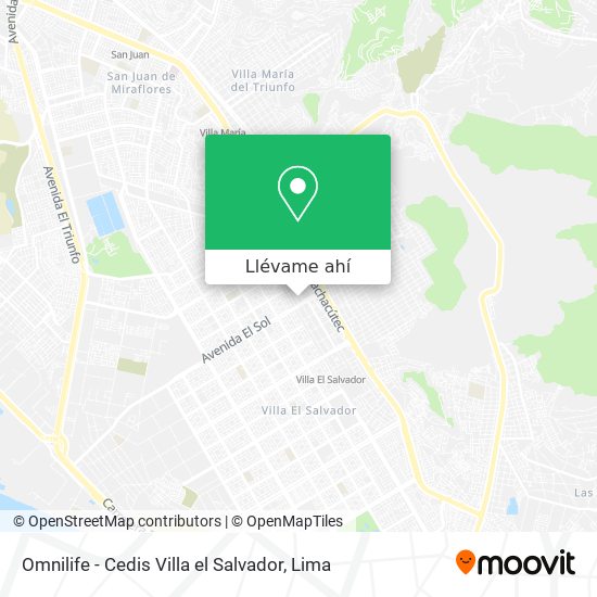 Mapa de Omnilife - Cedis Villa el Salvador