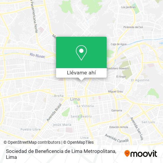 Mapa de Sociedad de Beneficencia de Lima Metropolitana