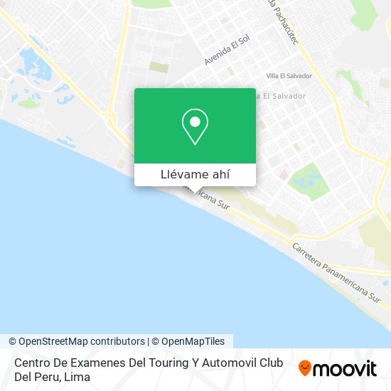 Mapa de Centro De Examenes Del Touring Y Automovil Club Del Peru