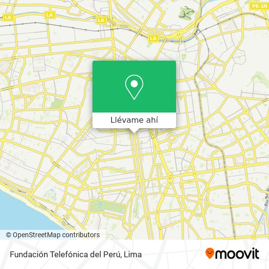 Mapa de Fundación Telefónica del Perú