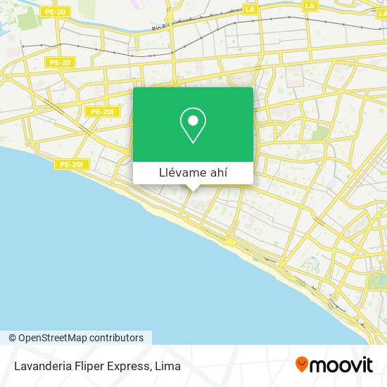Mapa de Lavanderia Fliper Express