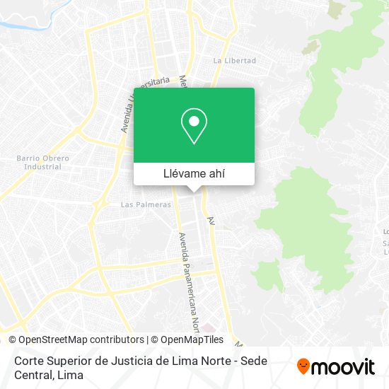 Mapa de Corte Superior de Justicia de Lima Norte - Sede Central