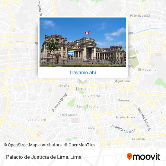Mapa de Palacio de Justicia de Lima