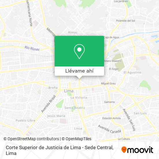Mapa de Corte Superior de Justicia de Lima - Sede Central