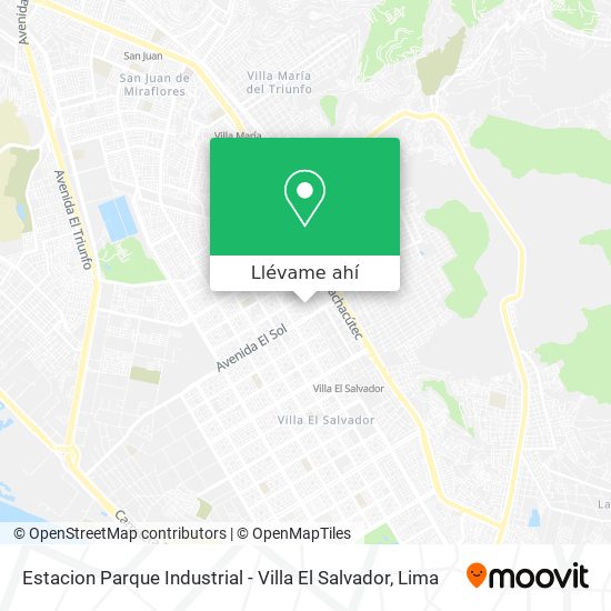 Mapa de Estacion Parque Industrial - Villa El Salvador