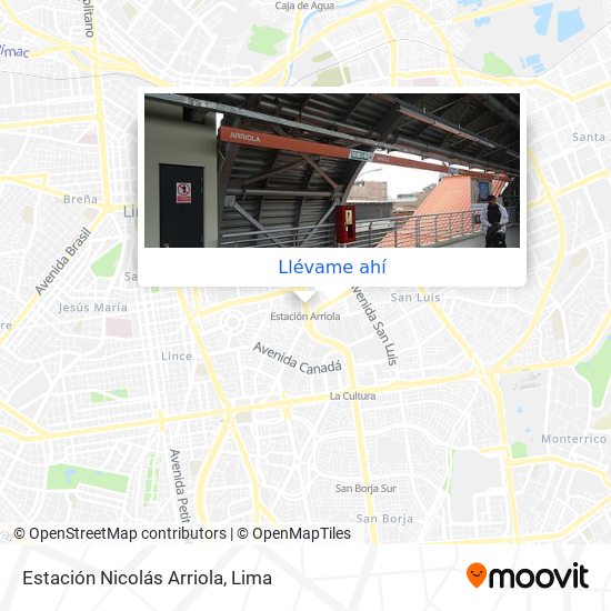 Mapa de Estación Nicolás Arriola