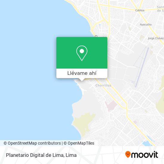 Mapa de Planetario Digital de Lima