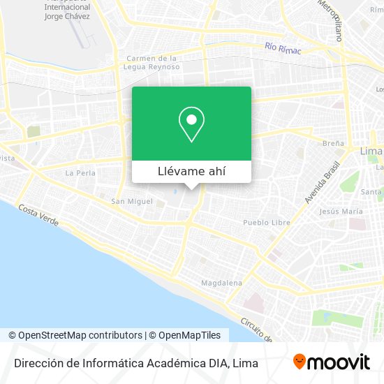 Mapa de Dirección de Informática Académica DIA