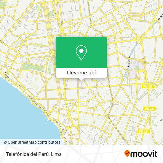 Mapa de Telefónica del Perú
