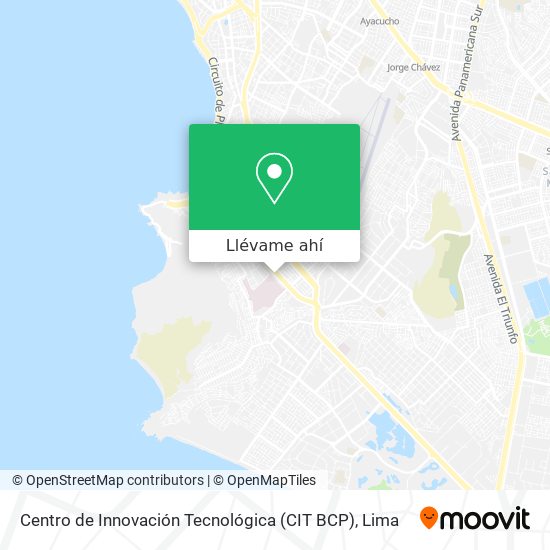 Mapa de Centro de Innovación Tecnológica (CIT BCP)