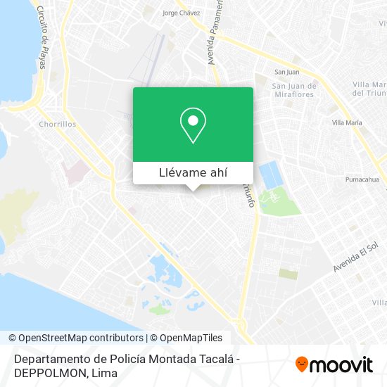 Mapa de Departamento de Policía Montada Tacalá - DEPPOLMON