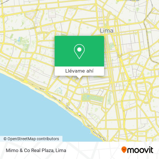 Mapa de Mimo & Co Real Plaza
