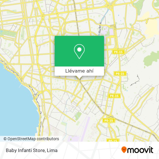 Mapa de Baby Infanti Store