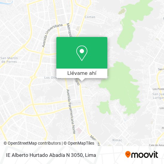 Mapa de IE Alberto Hurtado Abadía N 3050