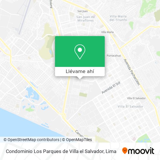 Mapa de Condominio Los Parques de Villa el Salvador
