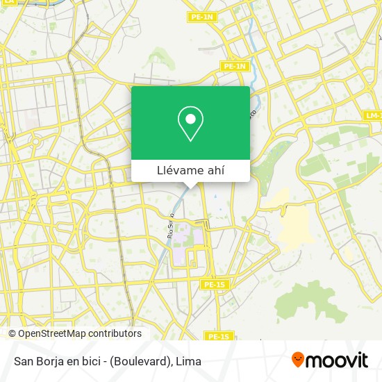 Mapa de San Borja en bici - (Boulevard)