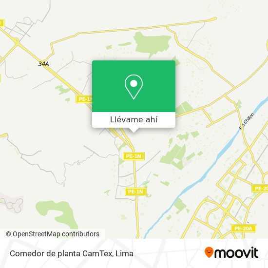 Mapa de Comedor de planta CamTex