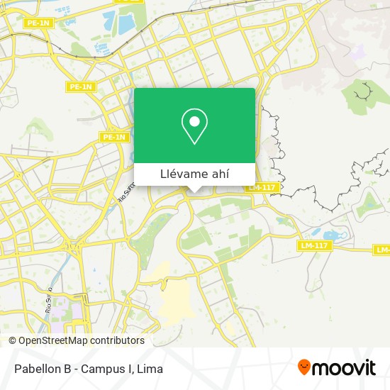 Mapa de Pabellon B - Campus I