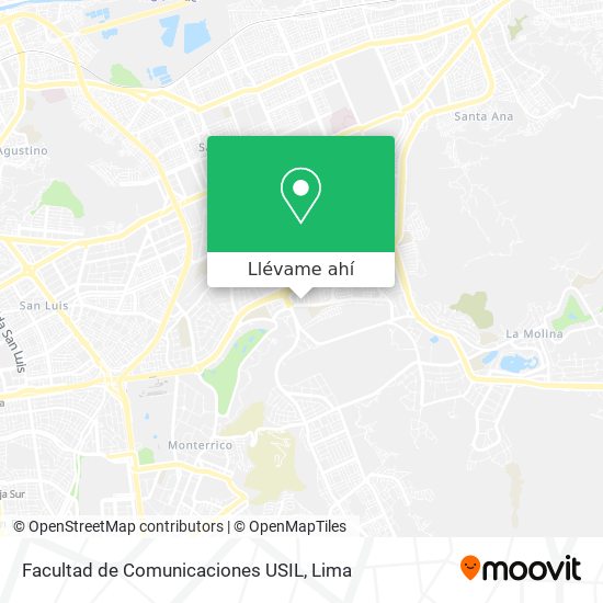 Mapa de Facultad de Comunicaciones USIL