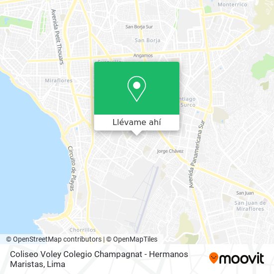 Mapa de Coliseo Voley Colegio Champagnat - Hermanos Maristas