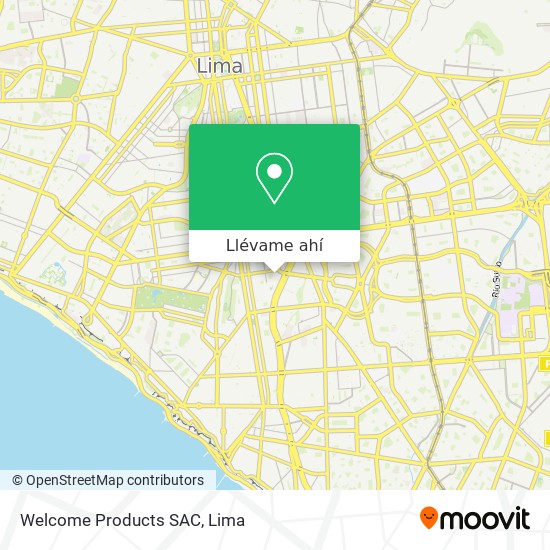 Mapa de Welcome Products SAC