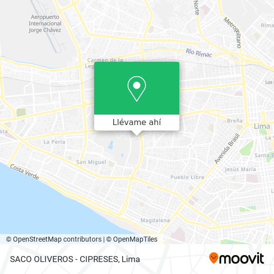 Mapa de SACO OLIVEROS - CIPRESES