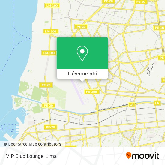 Mapa de VIP Club Lounge