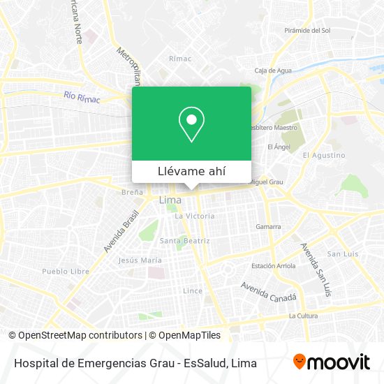 Mapa de Hospital de Emergencias Grau - EsSalud