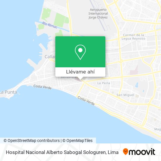 Mapa de Hospital Nacional Alberto Sabogal Sologuren