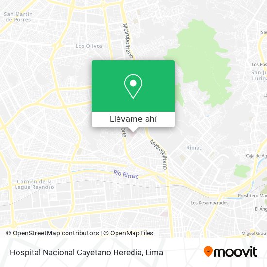 Mapa de Hospital Nacional Cayetano Heredia
