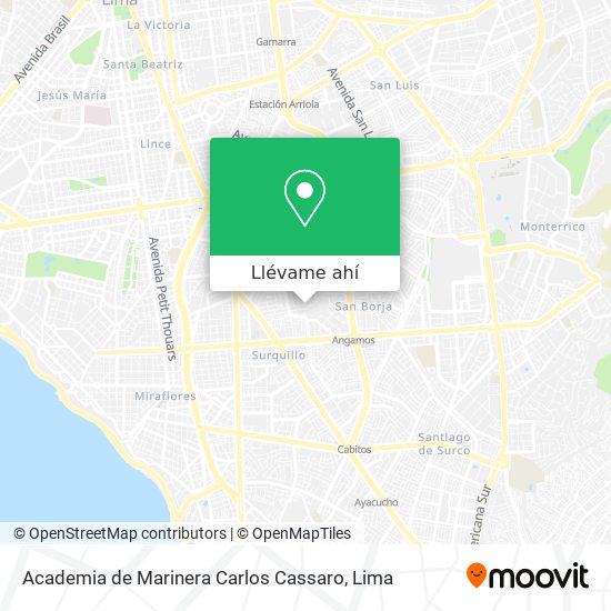 Mapa de Academia de Marinera Carlos Cassaro