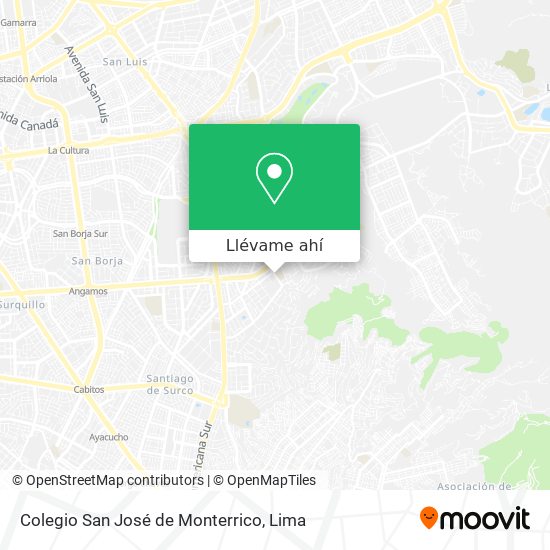 Mapa de Colegio San José de Monterrico