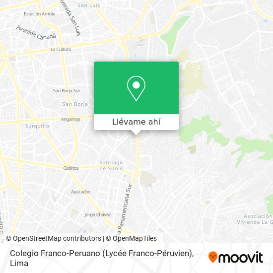 Mapa de Colegio Franco-Peruano (Lycée Franco-Péruvien)