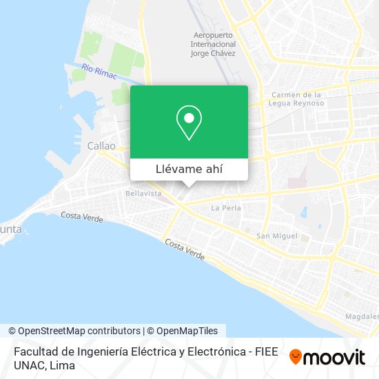 Mapa de Facultad de Ingeniería Eléctrica y Electrónica - FIEE UNAC