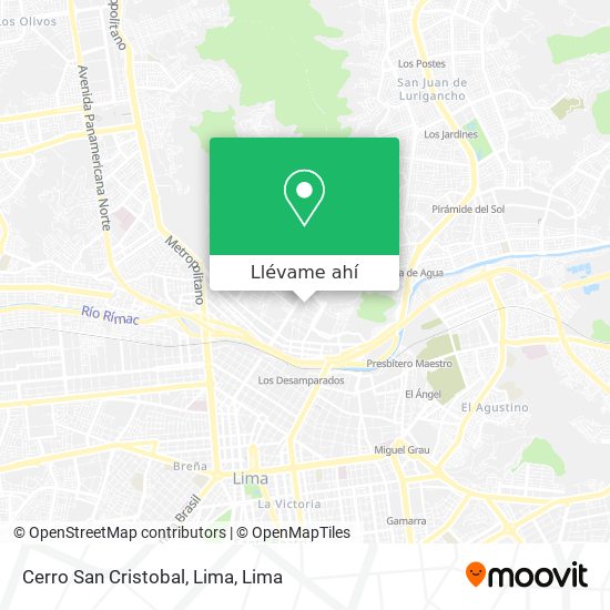 Mapa de Cerro San Cristobal, Lima